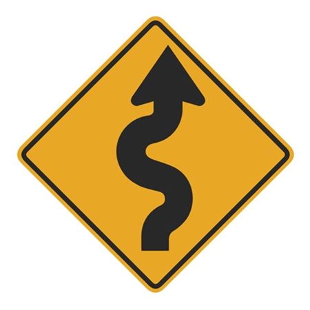 Winding Road (Graphic) Sign 24 x 24
